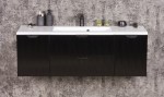Szafka łazienkowa czarna 120cm BRAVIA z umywalką