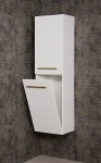 Regał łazienkowy biały 40x143,5cm BELLI GOLD z koszem