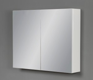 Szafka łazienkowa z lustrem biała matowa 80x65cm BELLI GOLD