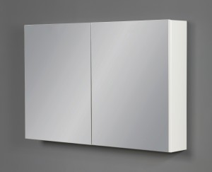 Szafka łazienkowa z lustrem biała matowa 100x65cm BELLI GOLD