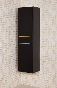Regał łazienkowy czarny 40x143,5cm BELLI GOLD