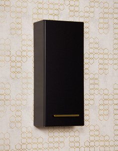 Szafka łazienkowa wisząca czarna 30x72cm BELLI GOLD