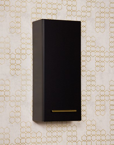 Szafka łazienkowa wisząca czarna 30x72cm BELLI GOLD