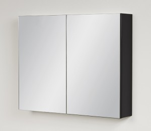 Szafka łazienkowa z lustrem czarna matowa 80x65cm BELLI GOLD