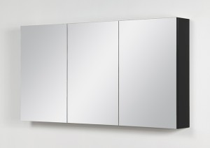 Szafka łazienkowa z lustrem czarna matowa 120x65cm BELLI GOLD