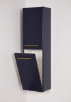 Regał łazienkowy granatowy 40x143,5cm BELLI GOLD z koszem