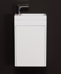Szafka łazienkowa biała 40cm CLER LOFT z umywalką