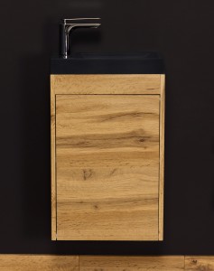 Szafka łazienkowa dąb naturalny 40cm CLER LOFT z umywalką