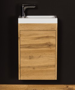 Szafka łazienkowa dąb naturalny 40cm CLER LOFT z umywalką