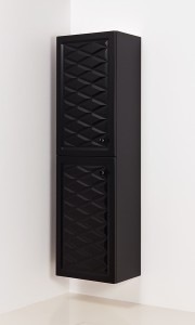 Regał łazienkowy czarny 45x155cm COBRA