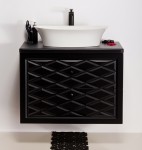 Szafka łazienkowa czarna 80cm
