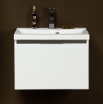Nowoczesna szafka łazienkowa Diamond 60 cm z białą umywalką