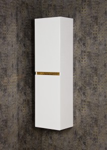Regał łazienkowy biały 40x143,5cm DIAMOND GOLD