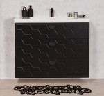 Czarna matowa szafka Domino 100cm