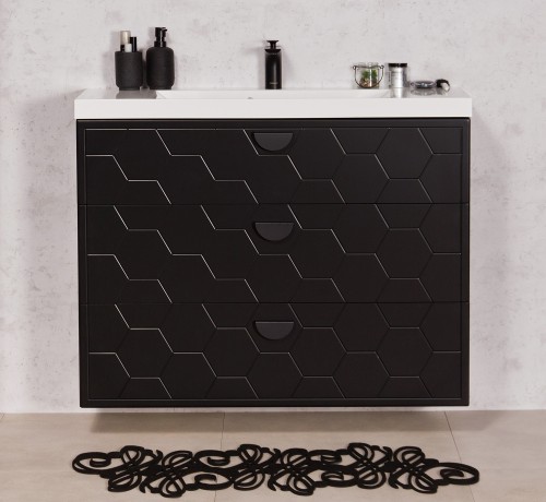 Czarna matowa szafka Domino 100cm