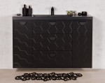 Czarna szafka łazienkowa Domino 120cm