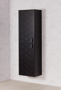 Regał łazienkowy czarny 45x155cm DOMINO