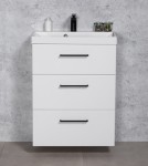 Biała podwieszana szafka łazienkowa 60 cm