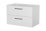 Biała połyskowa szafka łazienkowa 80 cm