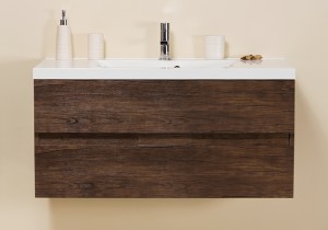 Szafka łazienkowa antyczne drewno 100cm ELEGANTE z umywalką