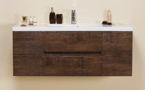 Szafka łazienkowa antyczne drewno 120cm ELEGANTE z umywalką