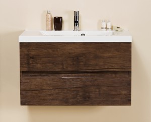 Szafka łazienkowa antyczne drewno 80cm ELEGANTE z umywalką