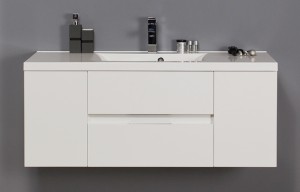 Szafka łazienkowa biała 120cm ELEGANTE z umywalką