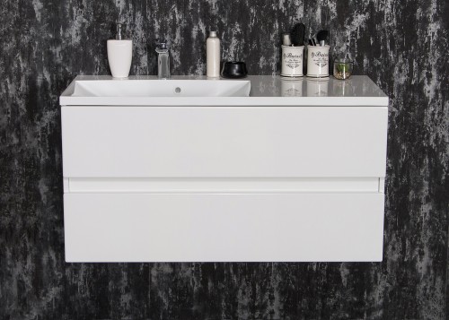 Szafka łazienkowa 100 cm biały połysk