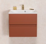 Szafka łazienkowa 60 cm w kolorze 60 cm z białą umywalką