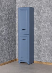 Regał łazienkowy niebieski 40x174cm FINEA