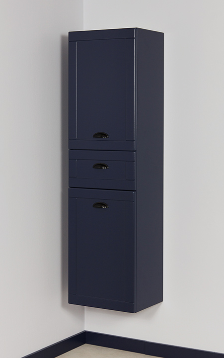 Regał łazienkowy granatowy 40x143cm GREND