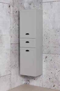 Regał łazienkowy szary 40x143cm GREND
