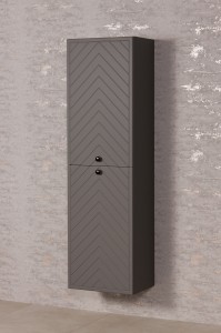 Regał łazienkowy szary 45x155cm KODI 
