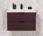 Szafka do łazienki 60 cm bordowy kolor seria Magnolia