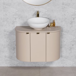 Szafka łazienkowa macadamia 80cm MIA SMOOTH z umywalką