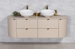 Szafka łazienkowa 160 cm Mia Smooth w kolorze macadamia