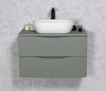 Szafka szałwiowa 80 cm z białą ceramiczną umywalką
