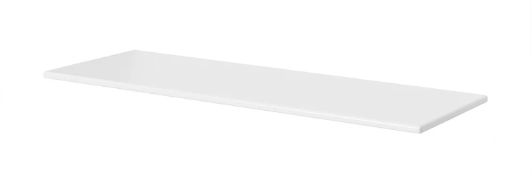Biały połyskowy blat łazienkowy o długości 140 cm