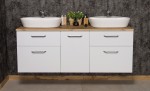 Zestaw modułowych szafek łazienkowych białych 160 cm