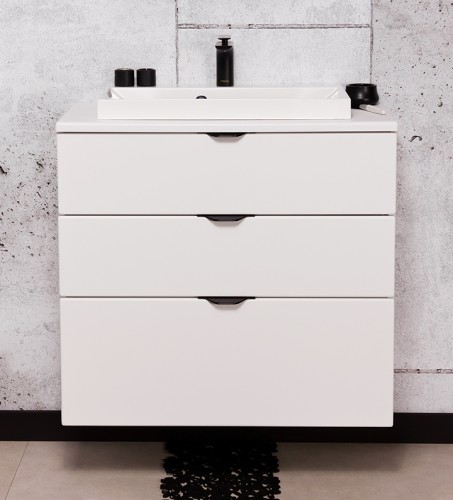 Szafka łazienkowa 80cm w białym matowym kolorze