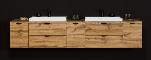 Zestaw mebli 210 cm w kolorze dąb naturalny