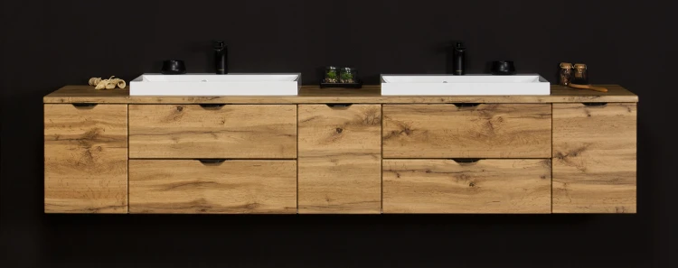 Zestaw mebli 210 cm w kolorze dąb naturalny