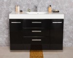 Szafka łazienkowa 120 cm czarny połysk