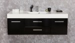 Czarna podwieszana szafka łazienkowa 140 cm