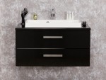 Czarna elegancka szafka łazienkowa 80 cm