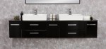 Czarna elegancka szafka podumywalkowa 210 cm seria Fokus New