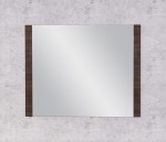 Lustro łazienkowe 100x80 cm brązowe wstawki