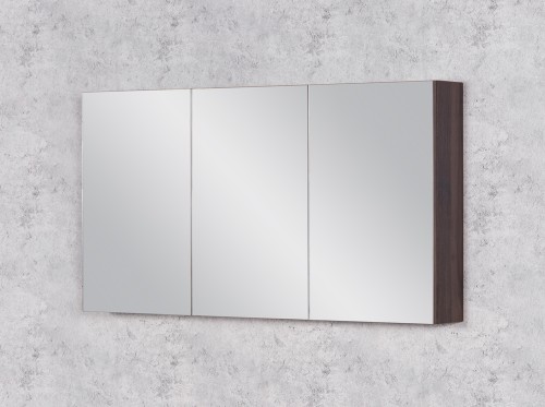 Szafka łazienkowa 120x65 cm z lustrem kolor orzechowy brąz