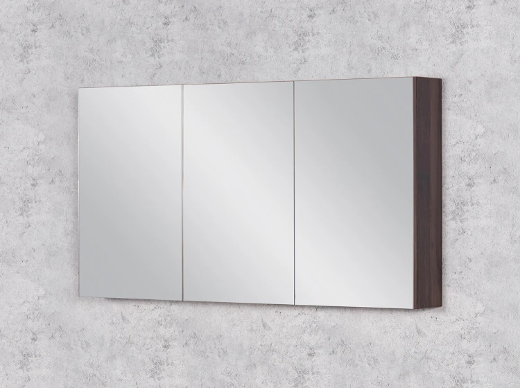 Szafka łazienkowa 120x65 cm z lustrem kolor orzechowy brąz