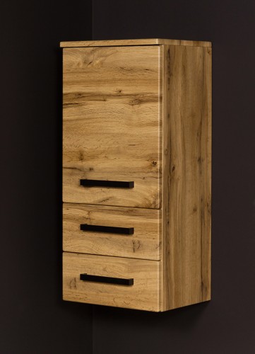 Regał łazienkowy dąb naturalny 40x89cm FOKUS LOFT z dwiema szufladami